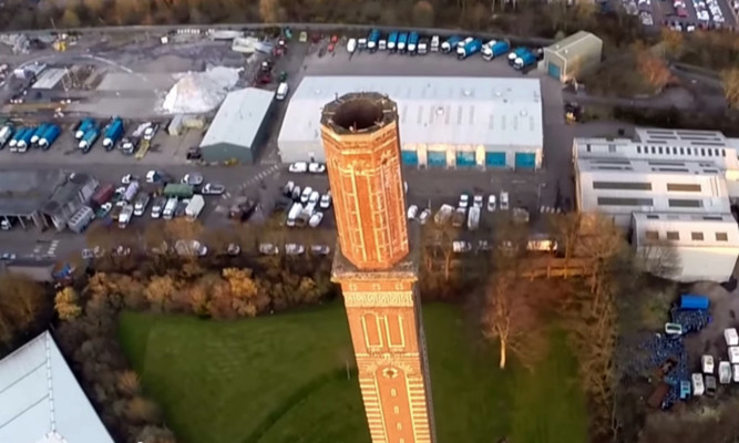 The top of Cox's Stack in Lochee.