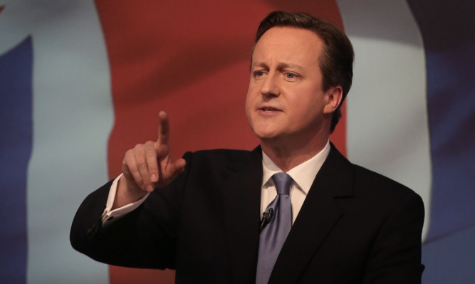 David Cameron unveils the Conservative party manifesto in Swindon.