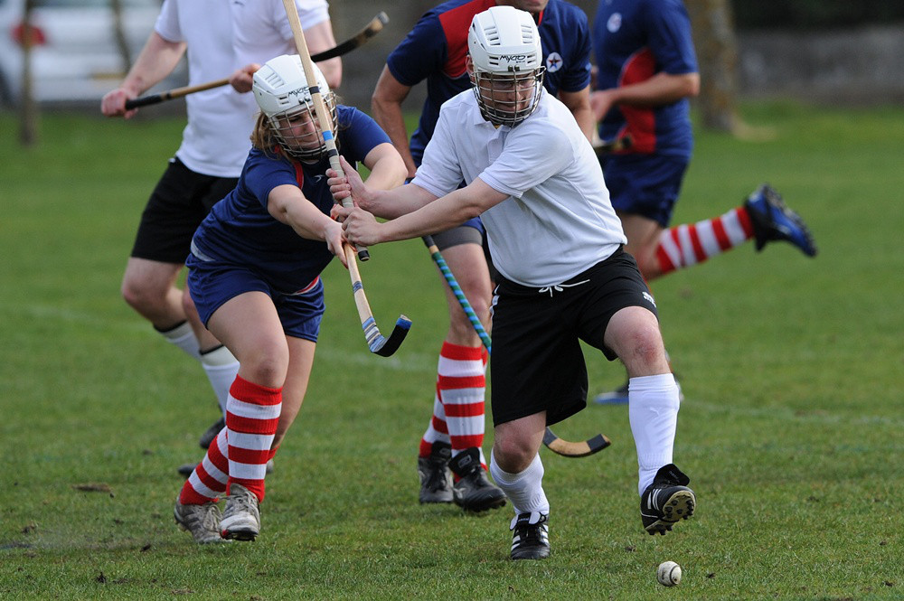 There was an international feel to this year's St Andrews Shinty Sixes tournament. Teams from the US and England were represented at the event, which took place over the weekend at the St Andrews University Athletic Union pitch. Our pictures show action from the USA v England match.