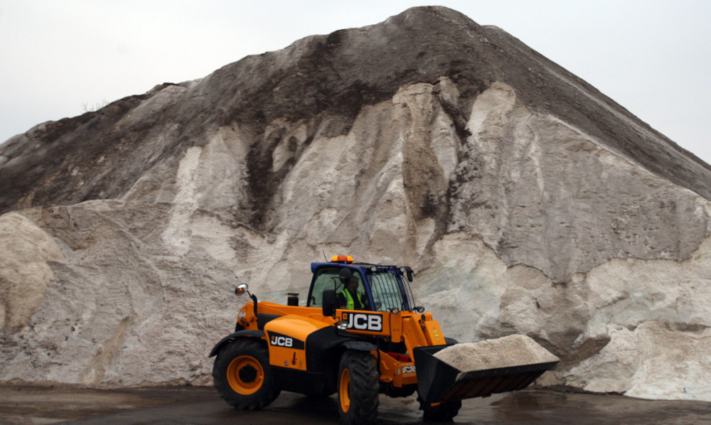 A veritable salt mountain at the Dundee City Council depot.