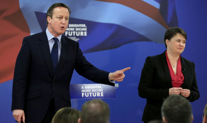 David Cameron and Ruth Davidson campaigning in Scotland.