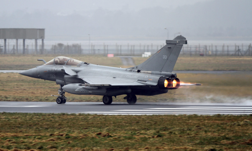 Part of the French navy contingent taking part in Exercise Joint Warrior in Scotland.