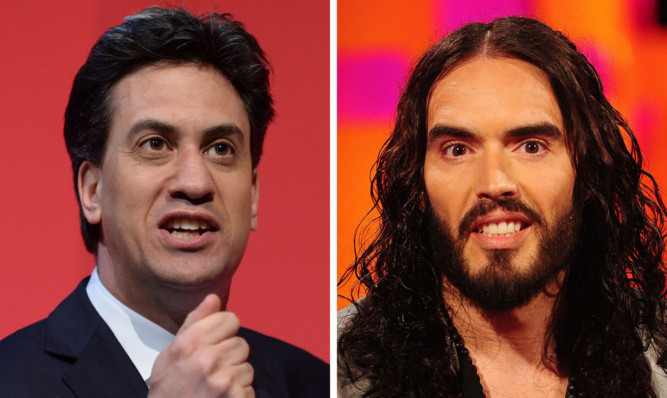 Ed Miliband and Russell Brand.
