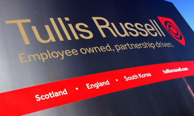 Kris Miller, Courier, 22/11/13. Picture today shows the sign for Tullis Russell at the biomass site in Glenrothes, Fife.