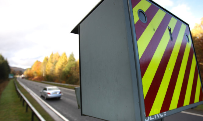 Kris Miller, Courier, 06/11/13. Picture today shows a speed camera on the A9 (near Dunkeld) for files.