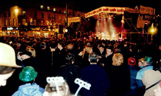 A City Square party welcoming the new millennium in 2000.