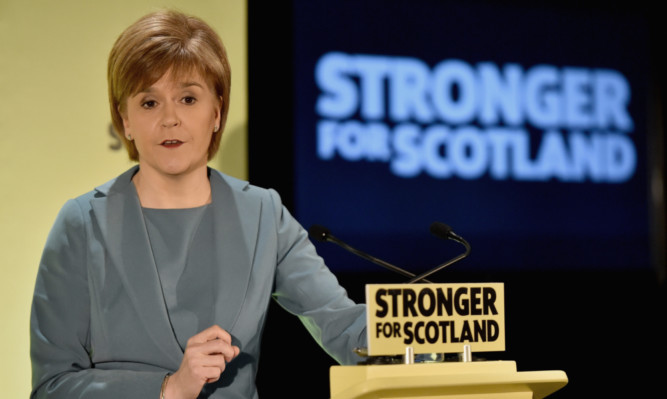 First Minister Nicola Sturgeon delivers a speech marking the start of the final week of campaigning in the run-up to the general election.