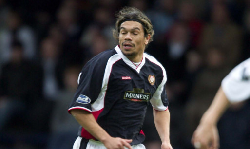 Fabian Caballero in action for Dundee.