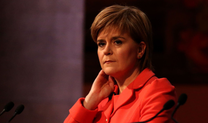 Nicola Sturgeon during Sunday's BBC election debate in Edinburgh.