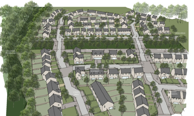 An artist's impression of the proposed housing.
