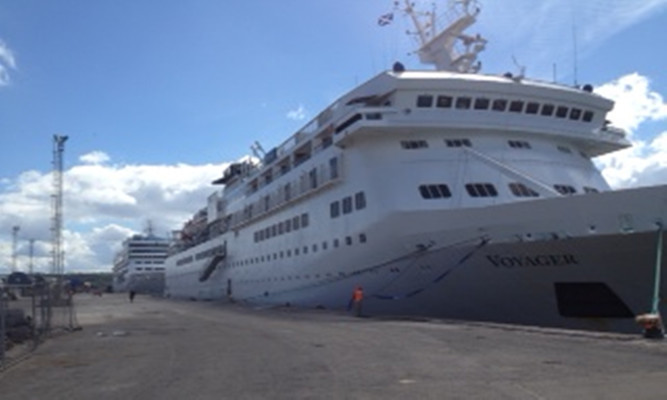 Voyager is the first cruise ship of the season to dock in Fife.