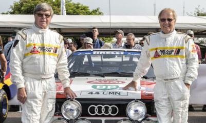 Hannu Mikkola and Arne Hertz are delighted to be back at the controls of a Quattro.