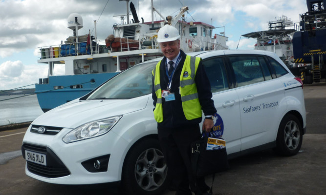 Peter Donald with the new car for the Sailors Society.