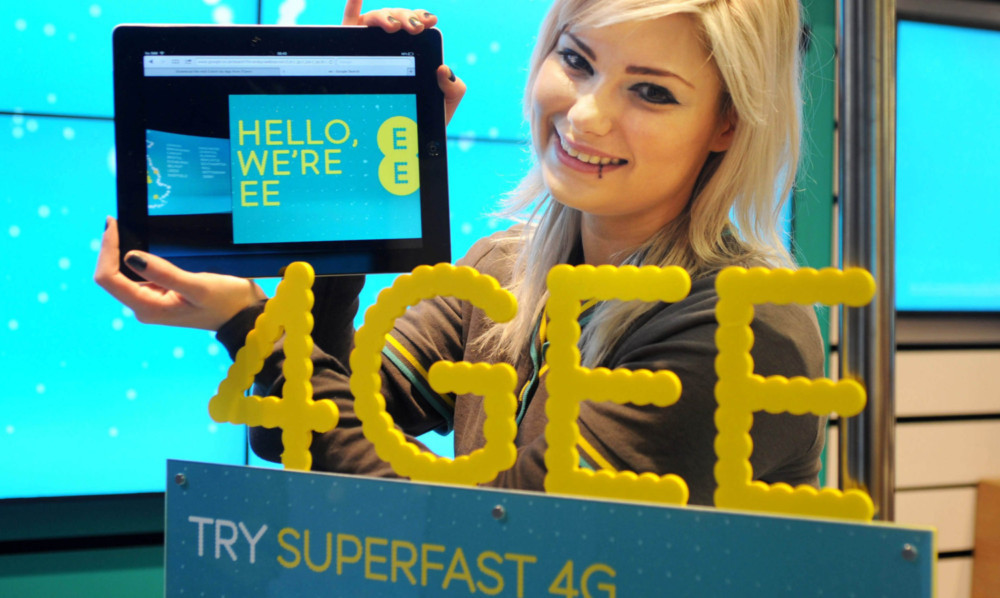 Senior sales advisor Tiffany Senn during the 4G EE launch at the EE store at Cabot Circus, Bristol. PRESS ASSOCIATION Photo. Picture date: Tuesday, October 30, 2012. EE, the UK’s most advanced digital communications company, launches today, offering superfast internet at home and on the move. Photo credit should read: Barry Batchelor/PA