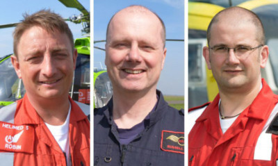 Real heroes: Robin Jeffrey, Russell Myles and Andy Walker saved the teenagers life.