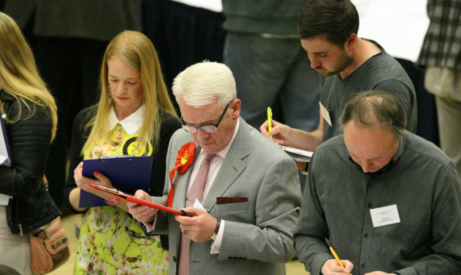 Former Dundee West Labour MP Jim McGovern at the Dundee count. Labour are hoping their candidate Michael Marra can hold the seat.