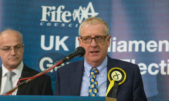 Douglas Chapman gives his victory speech.