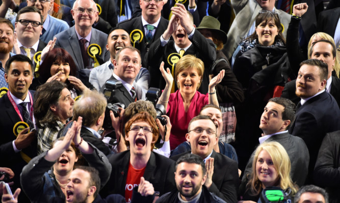 Nicola Sturgeon urged caution when the exit poll emerged, but then watched as the SNP did indeed sweep to an overwhelming victory in Scotland.