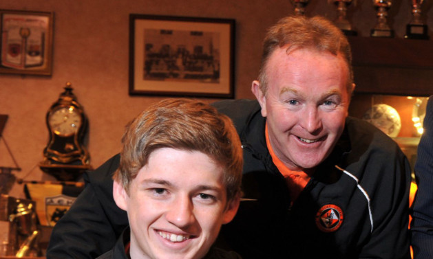 Stevie Campbell with one of the young stars he developed - Ryan Gauld.