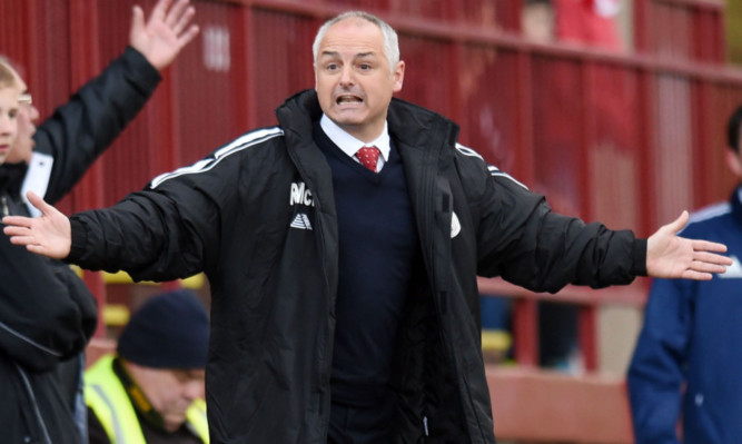 Frustration for Ray McKinnon during first leg.