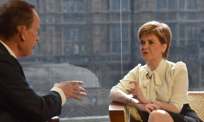 Nicola Sturgeon appearing on the Andrew Marr show on Sunday.