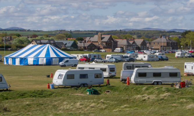 The East Links in Montrose is more crazy golf course than pitch and putt as Travellers take over the site.