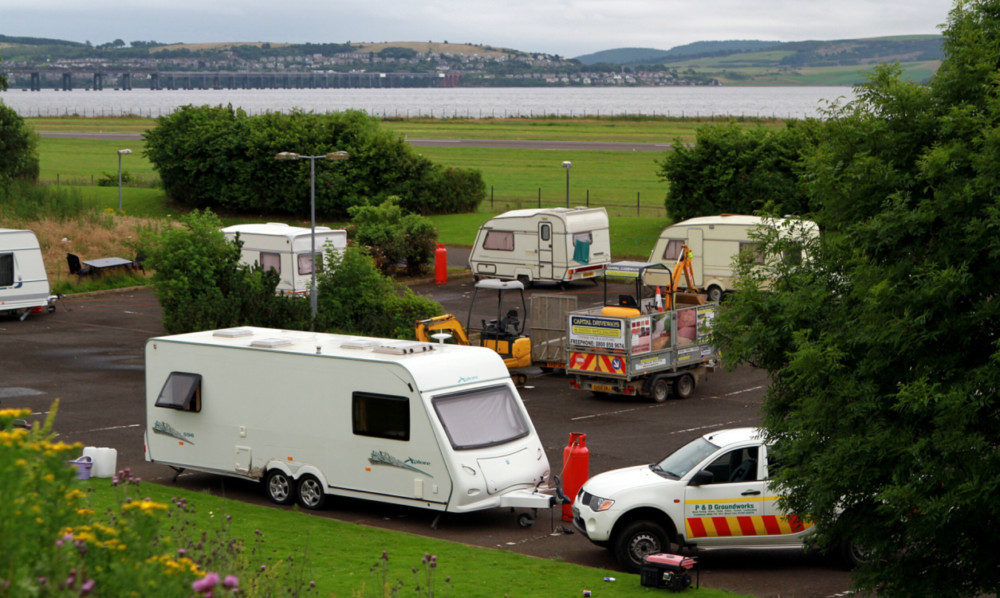 The Travellers 'site at former Scottish Water site at Riverside Dundee.