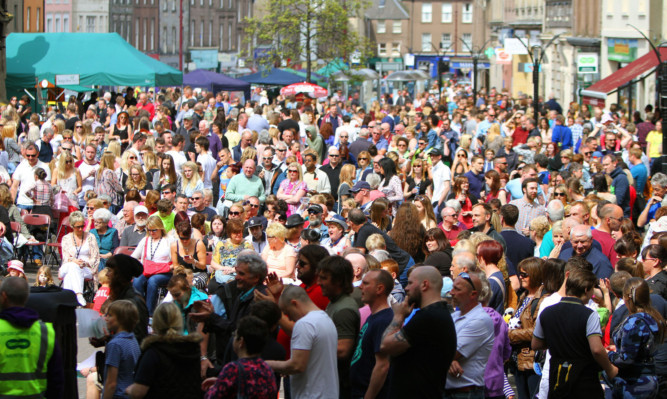 Crowds enjoying themselves at last year's Montrose Music Festival.