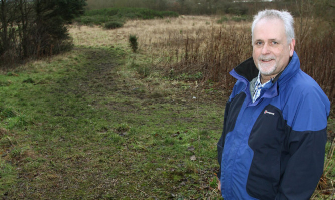 Councillor Bill Brown at the site of the proposed distillery.