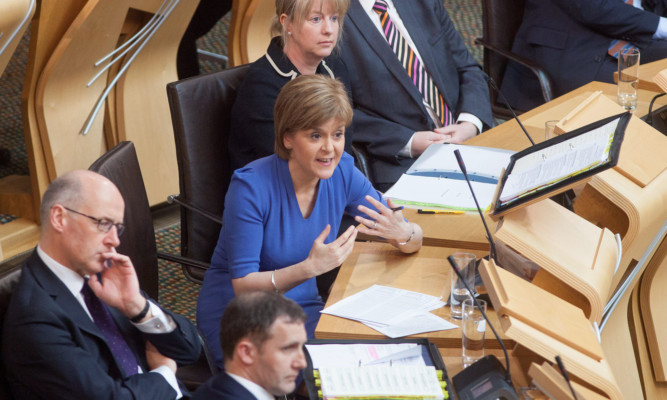 Nicola Sturgeon at First Ministers Questions.