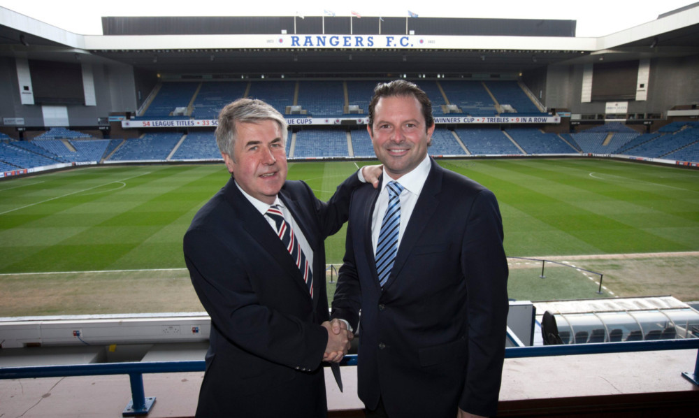 Rangers chairman Malcolm Murray (left) welcoming the appointment of Craig Mather.