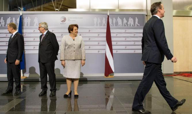 David Cameron admitted he wasn't greeted by "a wall of love" during last week's European summit in Riga, Latvia.