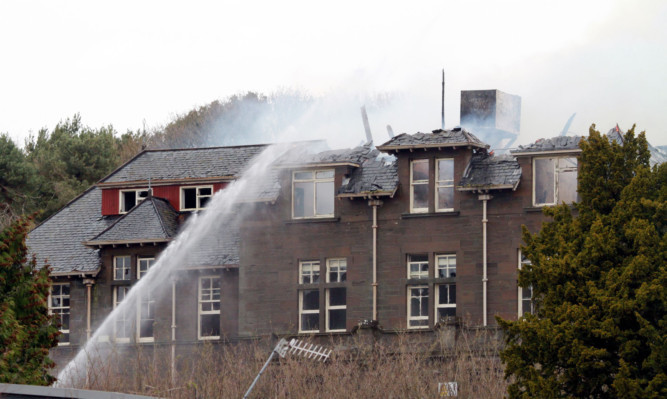 Strathmartine Hospital is in a critical condition following a fire in April.