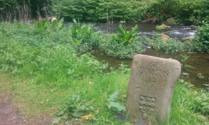 St Fergus Well marker stone