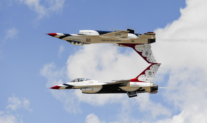 The United States Air Force Demonstration Squadron, Thunderbirds, perform an aerial display. Could we be heading for increased tensions?