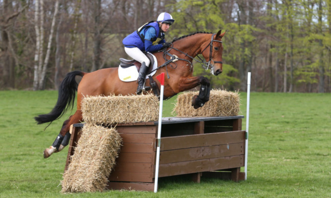 Louisa Milne Home and Harry DV win their section in the Novice at Central Scotland Horse Trials