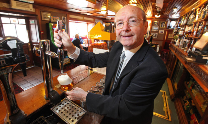 Jonathan Stewart, licensee of the Royal Arch in Broughty Ferry, has had to order more schooner glasses.