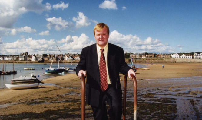 Charles Kennedy at Elie harbour in 1999.