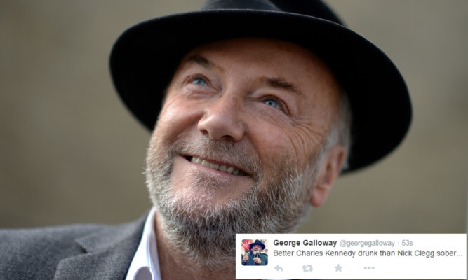 George Galloway's Twitter comment about Charles Kennedy has been criticised.