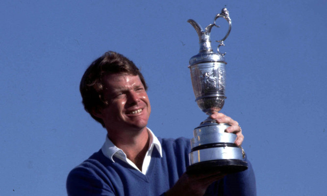 Tom Watson after winning the Open in 1982.