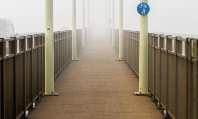 The Tay Road Bridge walkway.