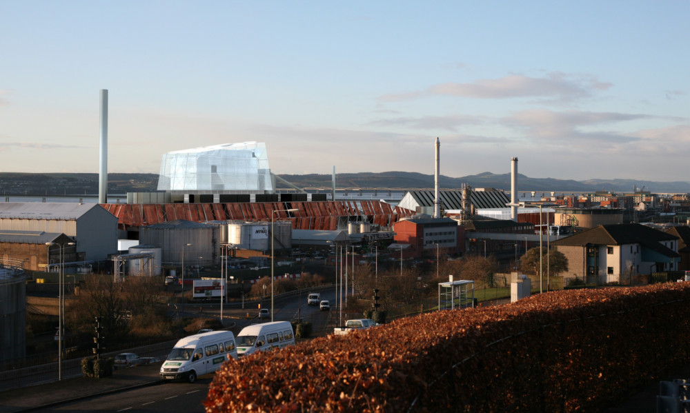 An artist's impression of the proposed Dundee biomass plant.