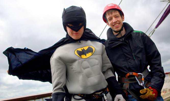 Scott McKenzie as Batman and Dundee councillor John Alexander took part.