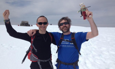 Paul Fettes and Nick Conway on Ben Nevis.