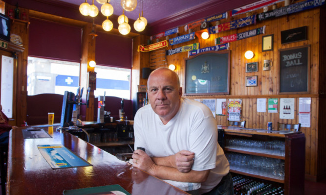 Publican Brian McCombie has had meter problems at the Dalhousie Bar, Brechin.