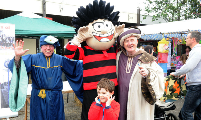 Dennis the Menace joined in the fun at Monifieth Medieval Fair in 2014.