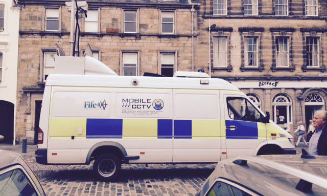 The mobile CCTV unit has been spotted in the town centre.