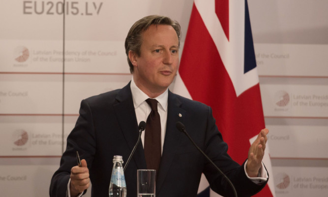 Prime Minister David Cameron holds a press conference at the end of the Eastern Partnership Summit which he attended in Riga, Latvia today. PRESS ASSOCIATION Photo. Picture date: Friday May 22, 2015. David Cameron has vowed to deliver real reform of the European Union as he met with fellow EU leaders for the first time since his general election victory. See PA story POLITICS EU. Photo credit should read: Stefan Rousseau/PA Wire