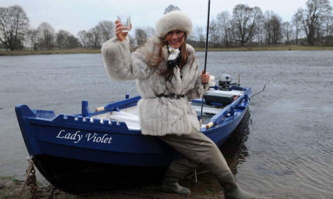 Claire Mercer Nairne at the Meikleour Fishings beat earlier in the year. She hopes to create a buzz for angling among women.