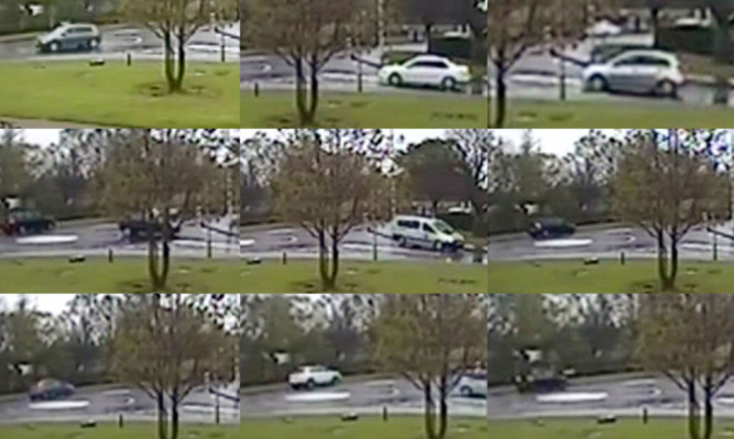 Some of the vehicles recorded on CCTV.
